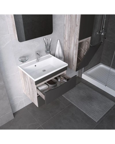 Комплект мебели бетон пайн/графит матовый 70,1 см Grossman Талис 107010 + 4627173210171 + 207006