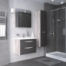 Комплект мебели бетон пайн/графит матовый 70,1 см Grossman Талис 107010 + 4627173210171 + 207006