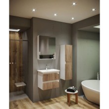 Комплект мебели дуб сонома/белый глянец 61 см Grossman Инлайн 106003 + 16413 + 206002