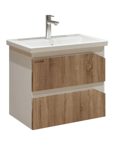 Комплект мебели дуб сонома/белый глянец 61 см Grossman Инлайн 106003 + 16413 + 206002