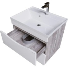 Комплект мебели бетон пайн/белый глянец 60,3 см Grossman Талис 106010 + 4627173210164 + 206006