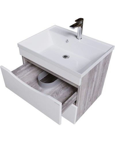 Комплект мебели бетон пайн/белый глянец 60,3 см Grossman Талис 106010 + 4627173210164 + 206006