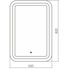 Комплект мебели бетон 66 см Grossman Кросс 106501 + Y18296 + 555800