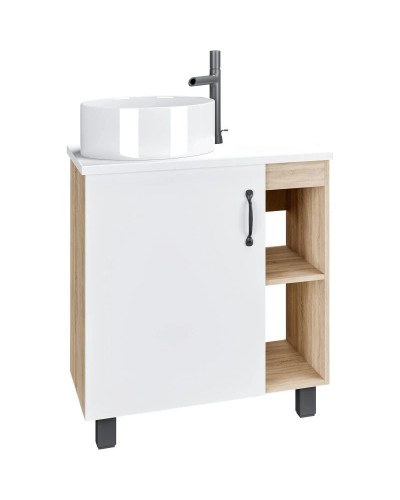 Комплект мебели дуб сонома/белый матовый 67 см Grossman Флай 107001 + 507001 + GR-3013 + 207001