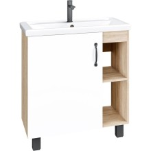 Комплект мебели дуб сонома/белый матовый 71 см Grossman Флай 107001 + 15840 + 207001