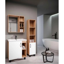 Комплект мебели дуб сонома/белый матовый 71 см Grossman Флай 107001 + 15840 + 207001