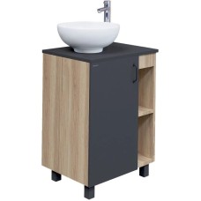 Комплект мебели дуб сонома/серый матовый 57 см Grossman Флай 106002 + 506002 + GR-3014 + 206001