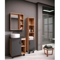 Комплект мебели дуб сонома/серый матовый 57 см Grossman Флай 106002 + 506002 + GR-3013 + 206001