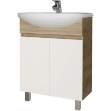 Комплект мебели дуб сонома/белый глянец 61,5 см Grossman Поло 106011 + 440 + 205701