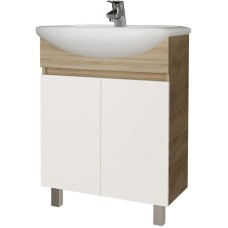 Комплект мебели дуб сонома/белый глянец 61,5 см Grossman Поло 106011 + 440 + 205701