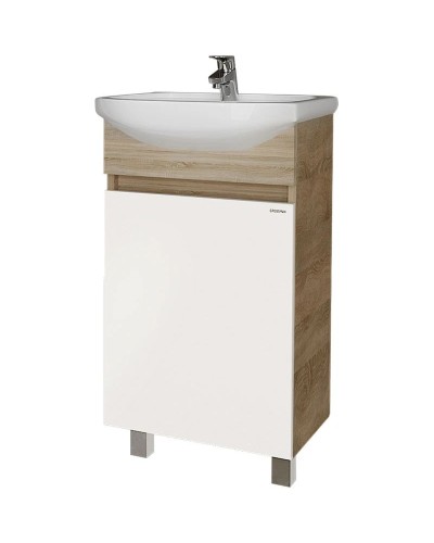 Комплект мебели дуб сонома/белый глянец 46 см Grossman Поло 104501 + 306 + 204701