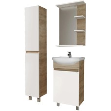 Комплект мебели дуб сонома/белый глянец 46 см Grossman Поло 104501 + 306 + 204701