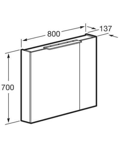 Комплект мебели белый матовый 80 см Roca Oleta A857640501 + 3274C500Y + A857647501