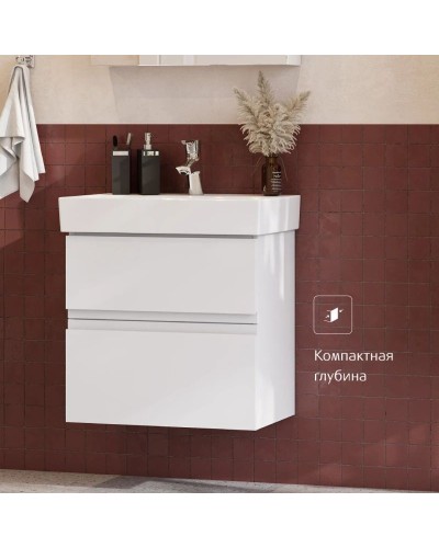 Комплект мебели белый глянец 60 см Roca Oleta A857639806 + 3274C400Y + A857646806