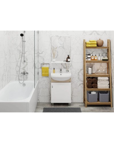 Комплект мебели дуб сонома/белый глянец 56,5 см Onika Эко 105204