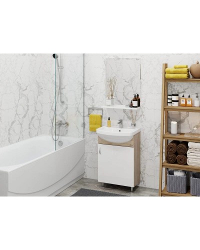 Комплект мебели дуб сонома/белый глянец 56,5 см Onika Эко 105204