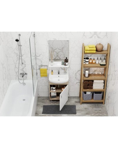 Комплект мебели дуб сонома/белый глянец 56,5 см Onika Эко 105204