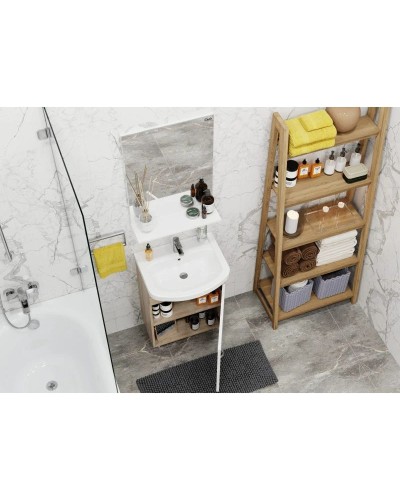 Комплект мебели дуб сонома/белый глянец 56,5 см Onika Эко 105204