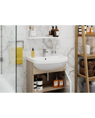 Комплект мебели дуб сонома/белый глянец 56,5 см Onika Эко 105204