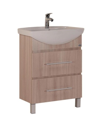 Комплект мебели ясень шимо светлый 61,5 см Onika Дельта 106090 + 1.3120.3.S00.11B.0 + 206060