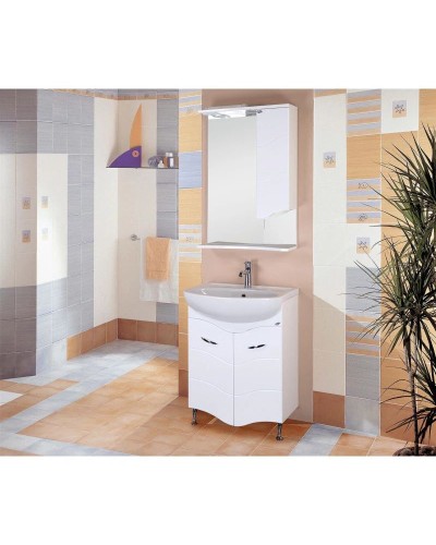 Комплект мебели белый глянец 61,5 см Onika Лайн 106043 + 4620008192772 + 205820