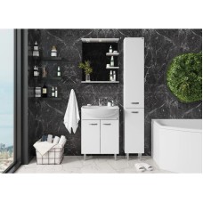 Комплект мебели белый глянец 62 см Onika Коралл 106042 + UM-ERI60/1 + 206001