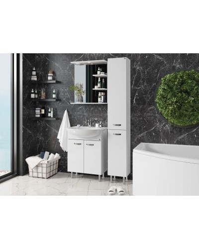 Комплект мебели белый глянец 62 см Onika Коралл 106042 + UM-ERI60/1 + 206001