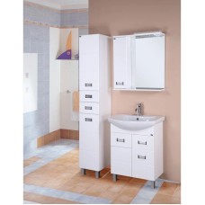 Комплект мебели белый глянец 61 см Onika Балтика 106041 + 1WH110246 + 205815