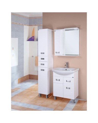 Комплект мебели белый глянец 61 см Onika Балтика 106041 + 1WH110246 + 205815