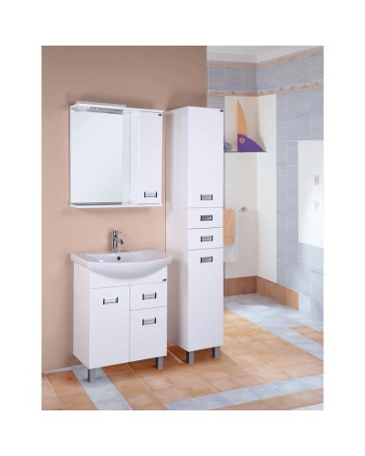 Комплект мебели белый глянец 61 см Onika Балтика 106041 + 1WH110246 + 205816