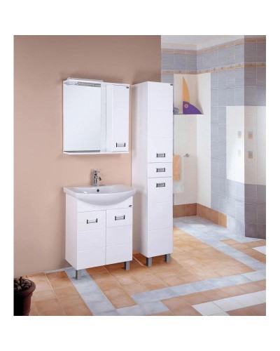 Комплект мебели белый глянец 61 см Onika Балтика 106040 + 1WH110246 + 205816