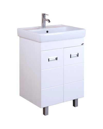 Комплект мебели белый глянец 60 см Onika Балтика 106035 + 1WH302082 + 205815