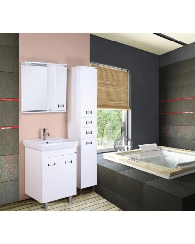 Комплект мебели белый глянец 60 см Onika Балтика 106035 + 1WH302082 + 205816