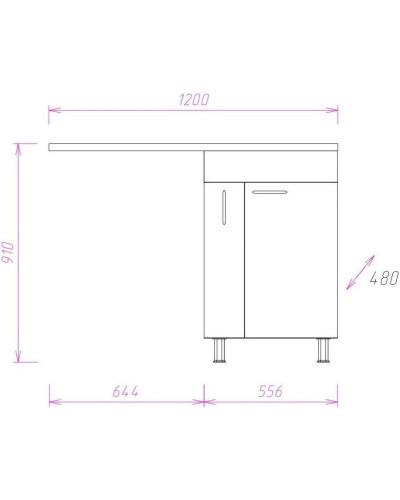 Комплект мебели белый глянец 120 см Onika Нави 106021 + 612002 + 205513