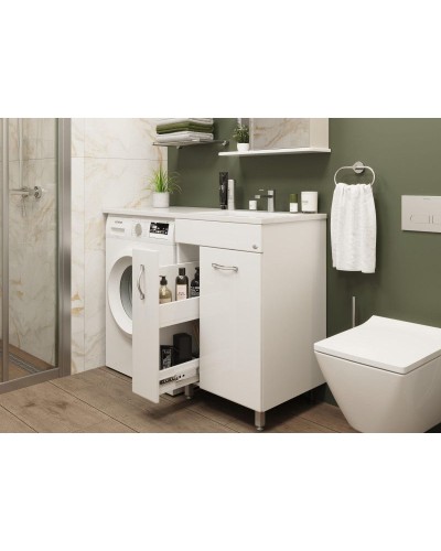 Комплект мебели белый глянец 120 см Onika Нави 106021 + 612002 + 205513