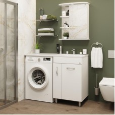 Комплект мебели белый глянец 120 см Onika Нави 106021 + 612002 + 205513