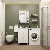 Комплект мебели белый глянец 120 см Onika Космос 106019 + 612001 + 205531