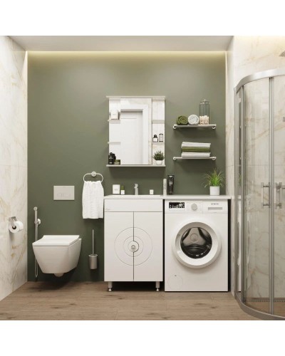 Комплект мебели белый глянец 120 см Onika Космос 106019 + 612001 + 205531