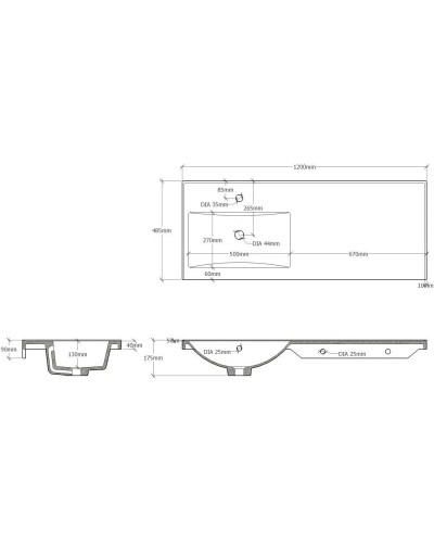 Комплект мебели белый глянец 120 см Onika Космос 106019 + 612001 + 205531