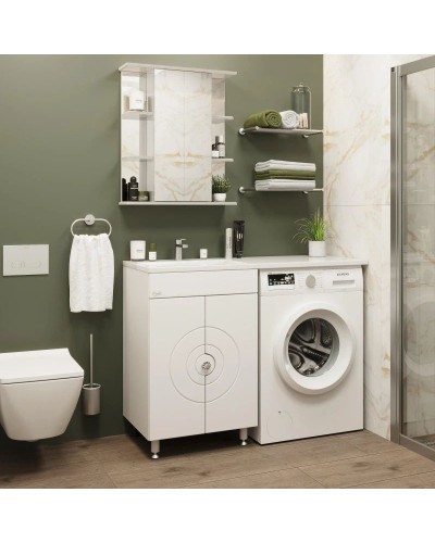 Комплект мебели белый глянец 120 см Onika Космос 106019 + 612001 + 205531