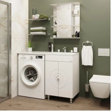 Комплект мебели белый глянец 120 см Onika Космос 106019 + 612002 + 205531