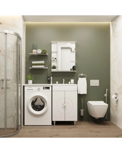 Комплект мебели белый глянец 120 см Onika Космос 106019 + 612002 + 205531