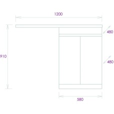 Комплект мебели белый глянец 120 см Onika Милтон Нова 105802 + FC-00001870 + 210018