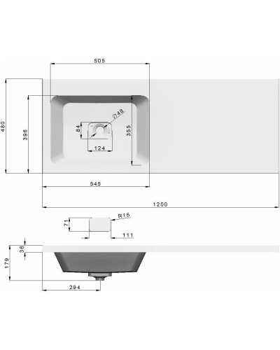 Комплект мебели белый глянец 120 см Onika Милтон Нова 105802 + FC-00001870 + 210018