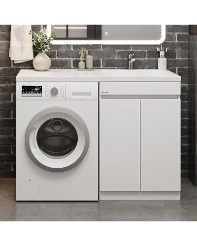 Комплект мебели белый глянец 120 см Onika Милтон Нова 105802 + FC-00001870 + 210018