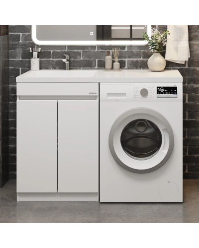 Комплект мебели белый глянец 120 см Onika Милтон Нова 105802 + FC-00001871 + 210018