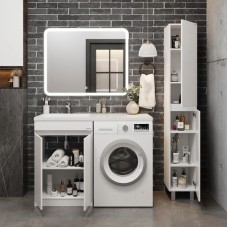 Комплект мебели белый глянец 120 см Onika Милтон Нова 105802 + FC-00001871 + 210018