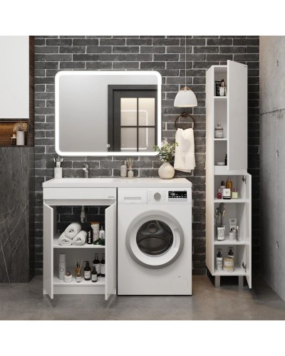 Комплект мебели белый глянец 120 см Onika Милтон Нова 105802 + FC-00001871 + 210018