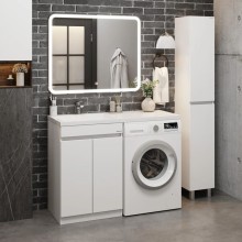 Комплект мебели белый глянец 120 см Onika Милтон Нова 105802 + FC-00001871 + 210018