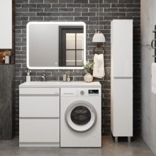 Комплект мебели белый глянец 120 см Onika Милтон 105801 + FC-00001871 + 210018